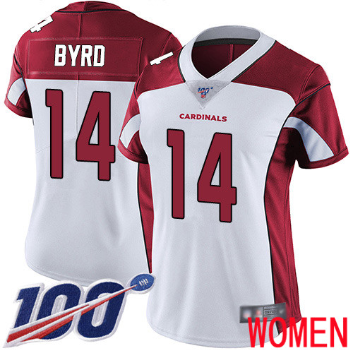 Arizona Cardinals Limited White Women Damiere Byrd Road Jersey NFL Football #14 100th Season Vapor Untouchable->arizona cardinals->NFL Jersey